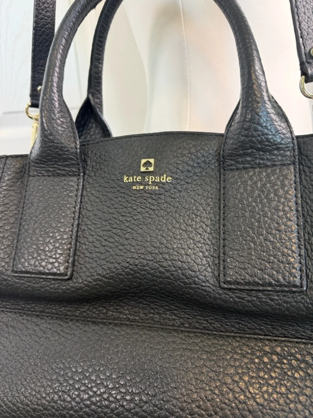 kate spade Southport Sloan Black Pebbled Leather Satchel ✨ - Picture 3 of 14